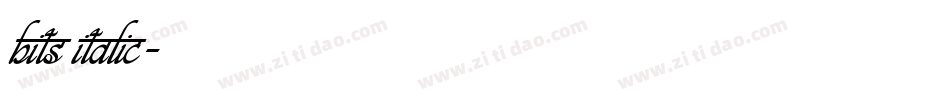 Bits Italic字体转换